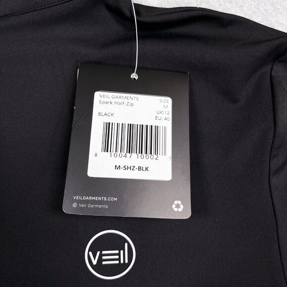 Veil Spark Half Zip Pullover Tunic Womens Medium M Black Workout Performance NWT - Picture 9 of 14